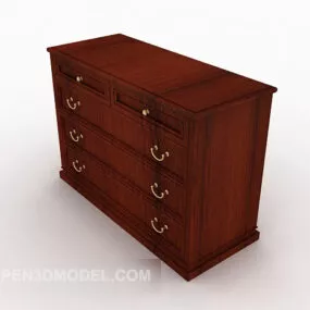 European Style Retro Side Cabinet 3d model