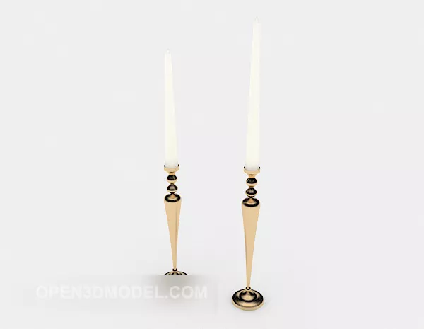 Candlestick Round Holder 3d model
