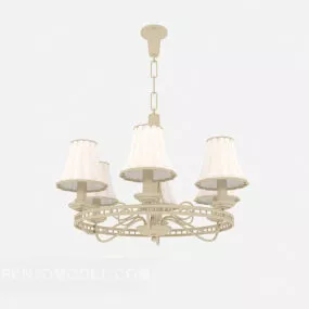 European Style Simple Chandelier 3d model