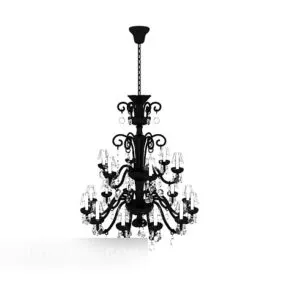 European Style Simple Crystal Chandelier 3d model
