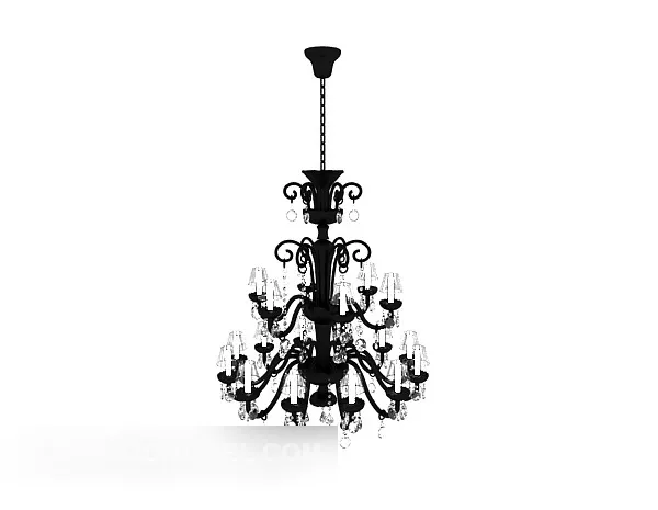 European Style Simple Crystal Chandelier 3d model European Style Simple Crystal Chandelier 3d model