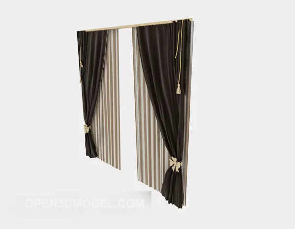 European Style Simple Curtain 3d model European Style Simple Curtain 3d model