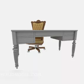 European Style Simple Desk 3d model