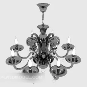 European Style Simple Generous Chandelier 3d model