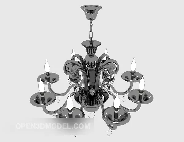 European Style Simple Generous Chandelier 3d model European Style Simple Generous Chandelier 3d model