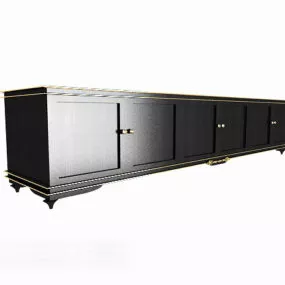 European Style Simple Home Side Cabinet 3d model