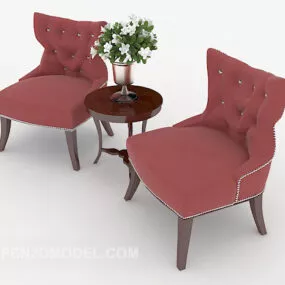 European-style Simple Single Sofa 3d model
