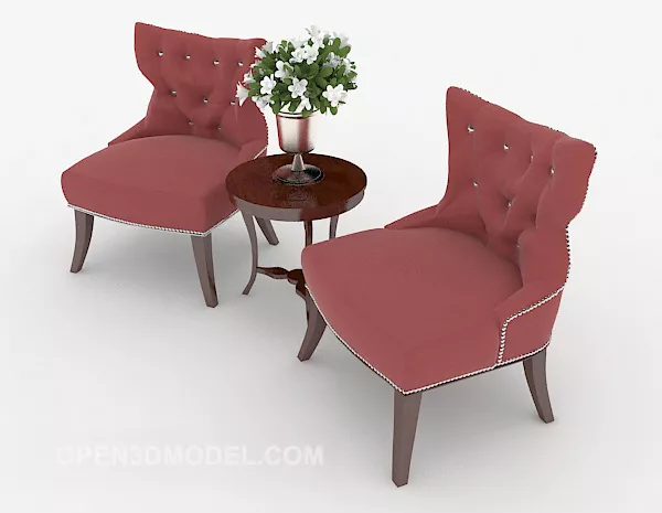 European-style Simple Single Sofa 3d model European-style Simple Single Sofa 3d model