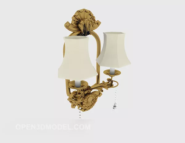 European Style Simple Wall Lamp 3d model European Style Simple Wall Lamp 3d model