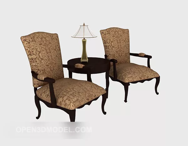 European Style Single Sofa Chair 3d model European Style Single Sofa Chair 3d model