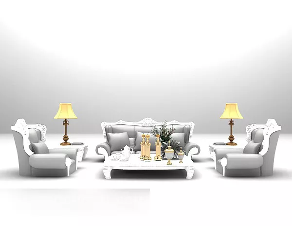 European Style Sofa Large Furniture 3d model European Style Sofa Large Furniture 3d model