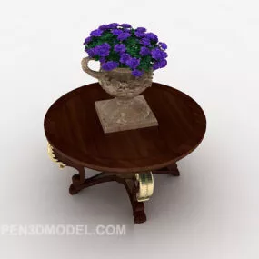 European Style Solid Wood Edge A Few 3d model