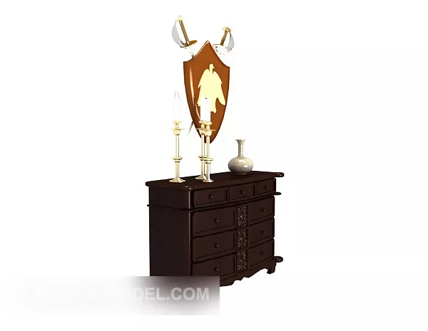 European Style Solid Wood Home Room Cabinet 3d model European Style Solid Wood Home Room Cabinet 3d model
