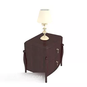 European-style Solid Wood Home Side Cabinet 3d model