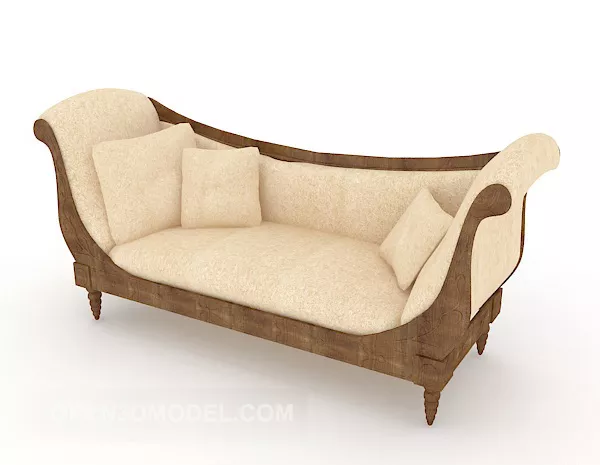 Box Seat Tufted Top 3d model
