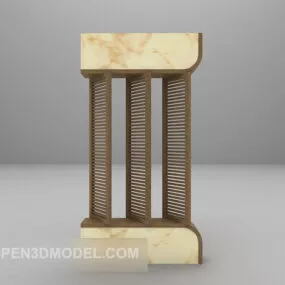 European Style Window Wooden Louvers 3d model