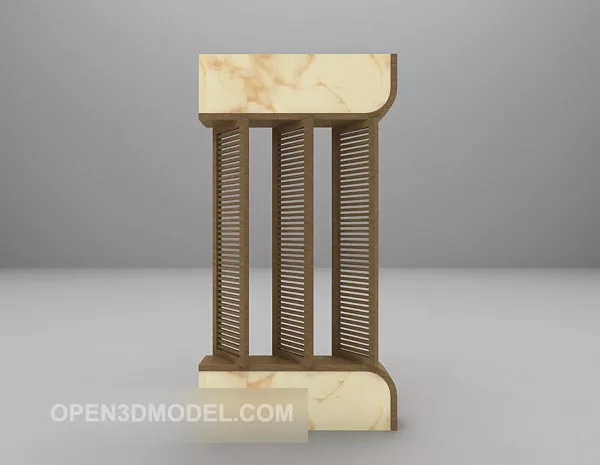 White Aluminum Window Frame 3d model