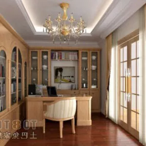 European Table And Chair 3d model