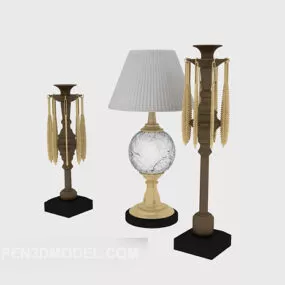 European Table Lamp Set-up 3d model