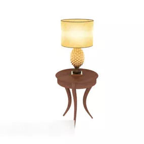 European Vintage Table Lamp Side Table 3d model