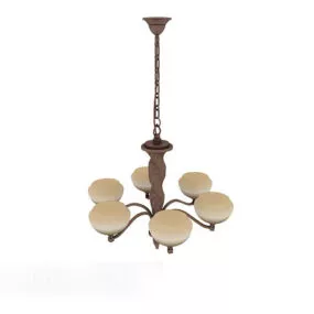 European Thin Chandelier Decor 3d model