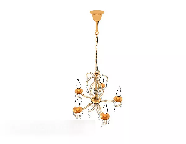 European Thin Style Chandelier 3d model European Thin Style Chandelier 3d model