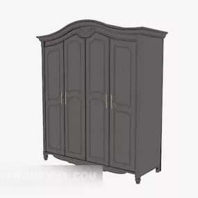 European Three-door Wardrobe 3d model