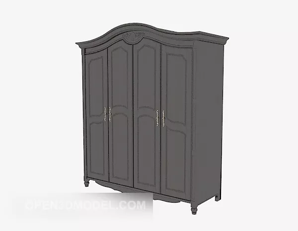 Side Wardrobe With Small Drawers 3d model