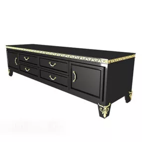 European Traditional Tv Cabinet 3d model
