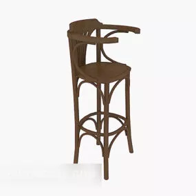 European Traditional Bar Chair 3d model