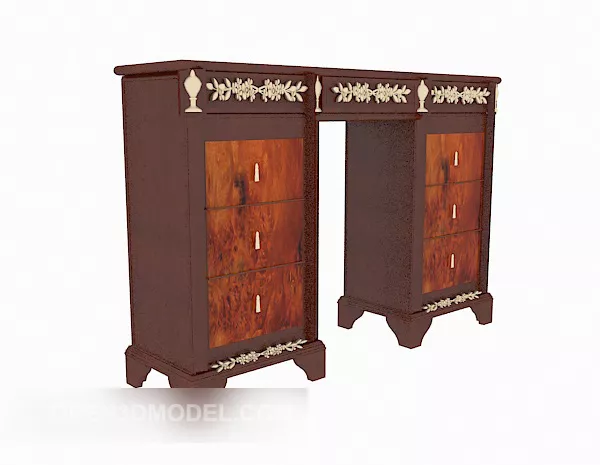 European Traditional Entrance Hall Cabinet 3d model European Traditional Entrance Hall Cabinet 3d model