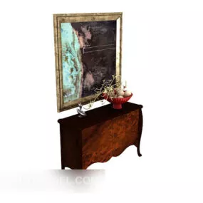 European Traditional Hall Cabinet 3d model