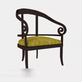 European Traditional Lounge Chair 3d model