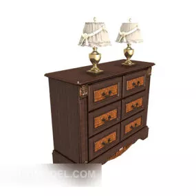 European Traditional Side Cabinet 3d model