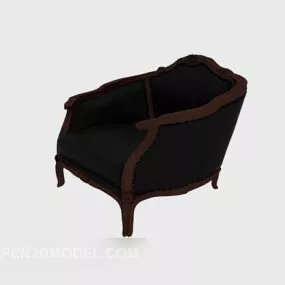 European Traditional Single Sofa 3d model
