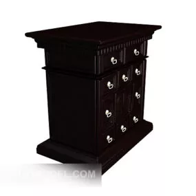 European Vintage Traditional Style Side Cabinet 3d model