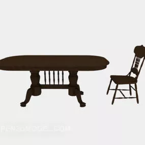 European Traditional Table 3d model