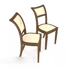 European Minimalist Simple Dining Chair 3d model