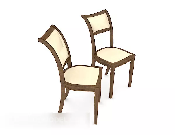 European Minimalist Simple Dining Chair 3d model European Minimalist Simple Dining Chair 3d model