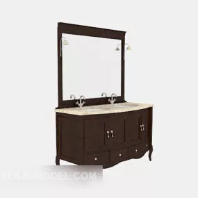 European Vintage Bath Cabinet 3d model