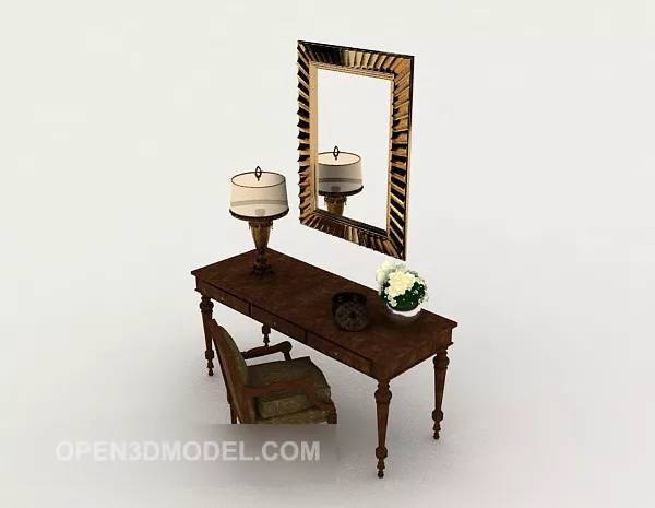 European Vintage Dresser 3d model European Vintage Dresser 3d model
