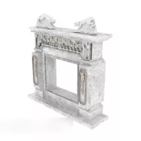 European Vintage Fireplace 3d model