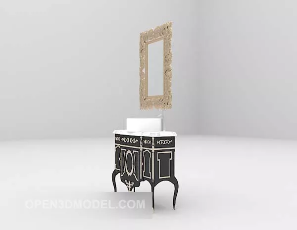 European Home Wash Basin Furniture 3d model European Home Wash Basin Furniture 3d model