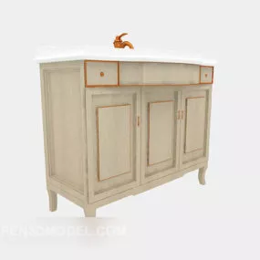 European Washbasin, Cabinet 3d model