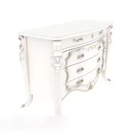 European White Hall Cabinet 3d model