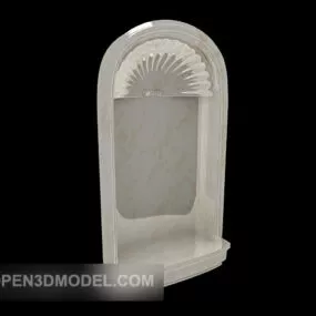 European White Door Component 3d model