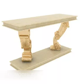 European White Style Side Table 3d model