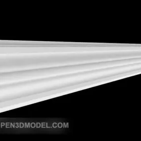 European White Wall Component 3d model