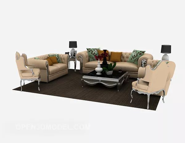 European Wind Home Sofa 3d model European Wind Home Sofa 3d model