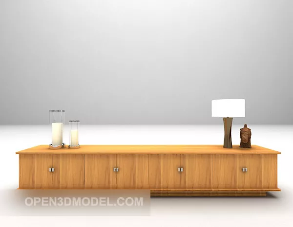 European Low Wooden Tv Cabinet 3d model European Low Wooden Tv Cabinet 3d model